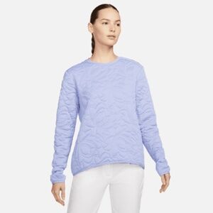 Nike Women's Long-Sleeve Golf Mid Layer Thistle (lavender) color Quilted